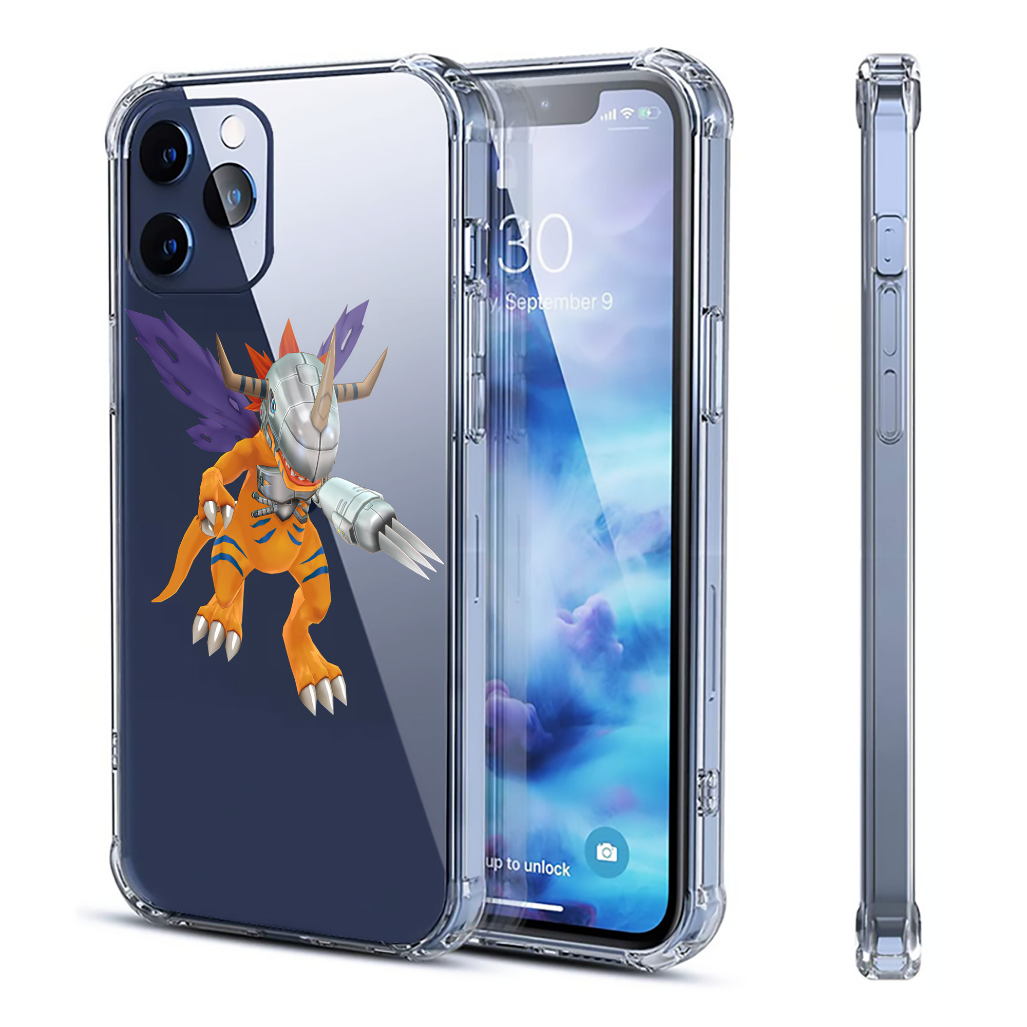 （画像用） Digimon デジタルモンスター/デジモン 【iPhone 12シリーズ対応】透明スマホケース（クリアソフトケース）